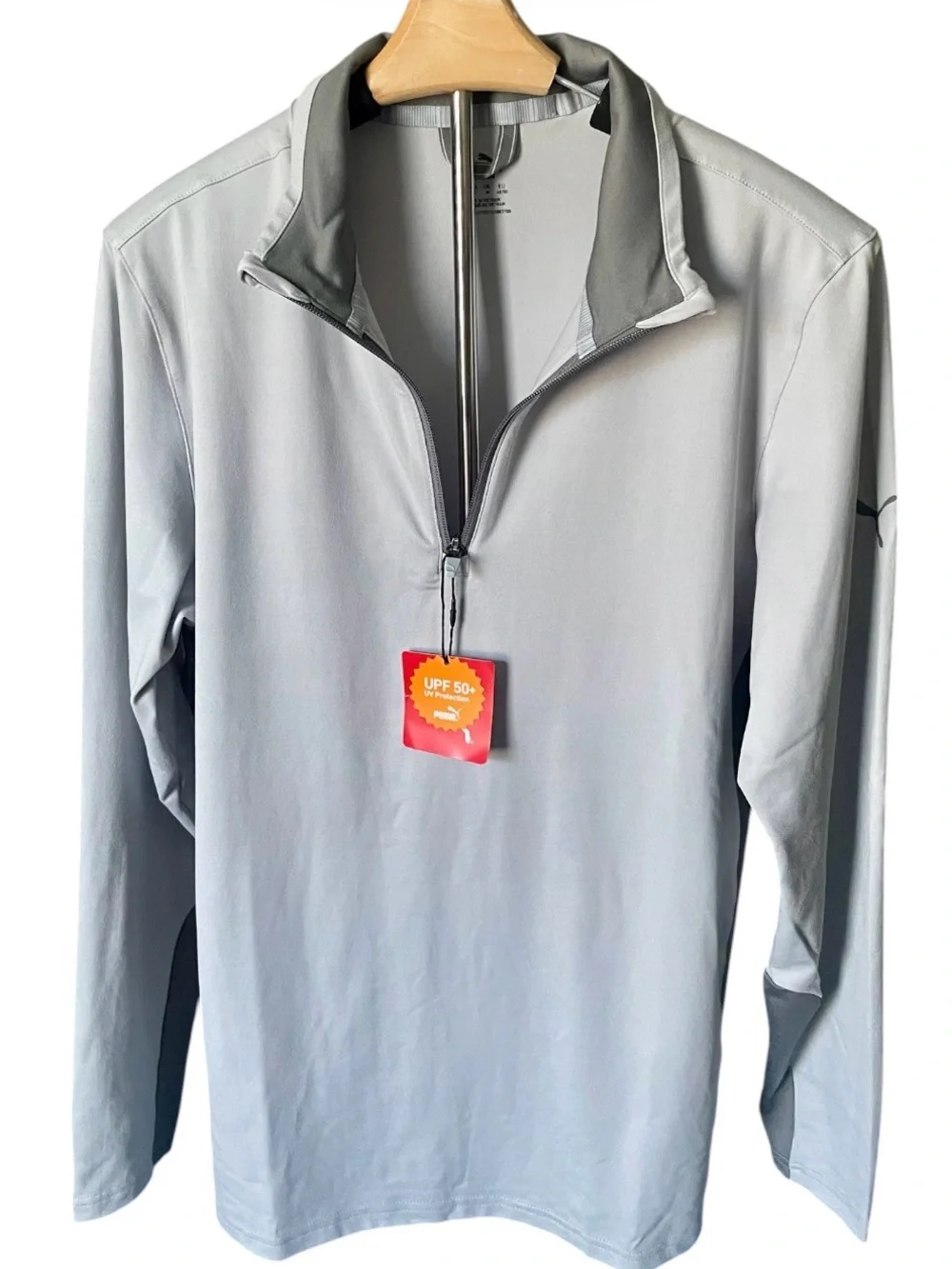 PUMA Golf Gamer 1/4 Zip Pullover Gray Men’s S NWT